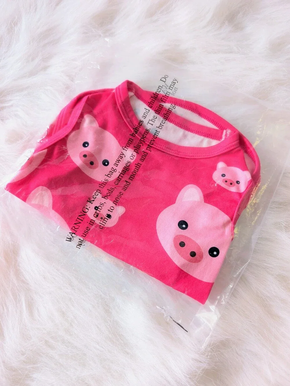 Cutebone Dog Tee, Pigs, New, Medium, Pink Multi-Color